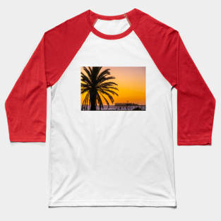 Namibia. Swakopmund. Palm Tree. Sunset. Baseball T-Shirt